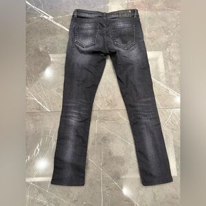 Women's R13 Low Skinny Black Denim Jeans Size 27 Made In Italy